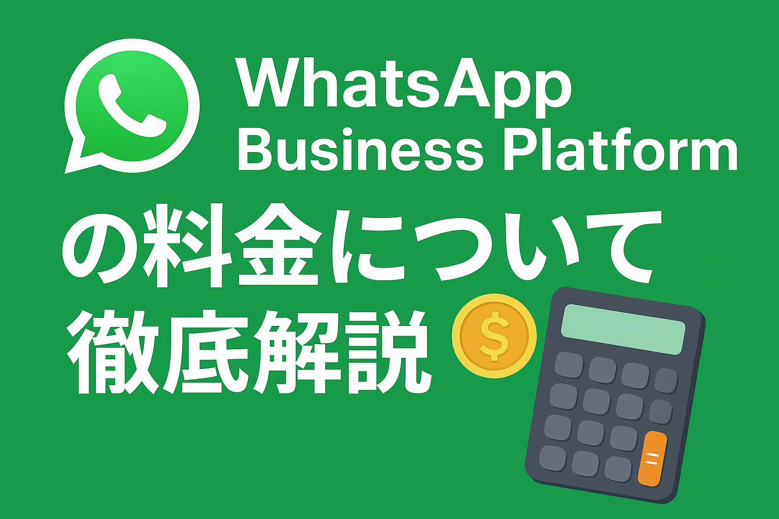 WhatsApp Business Platformの料金について徹底解説