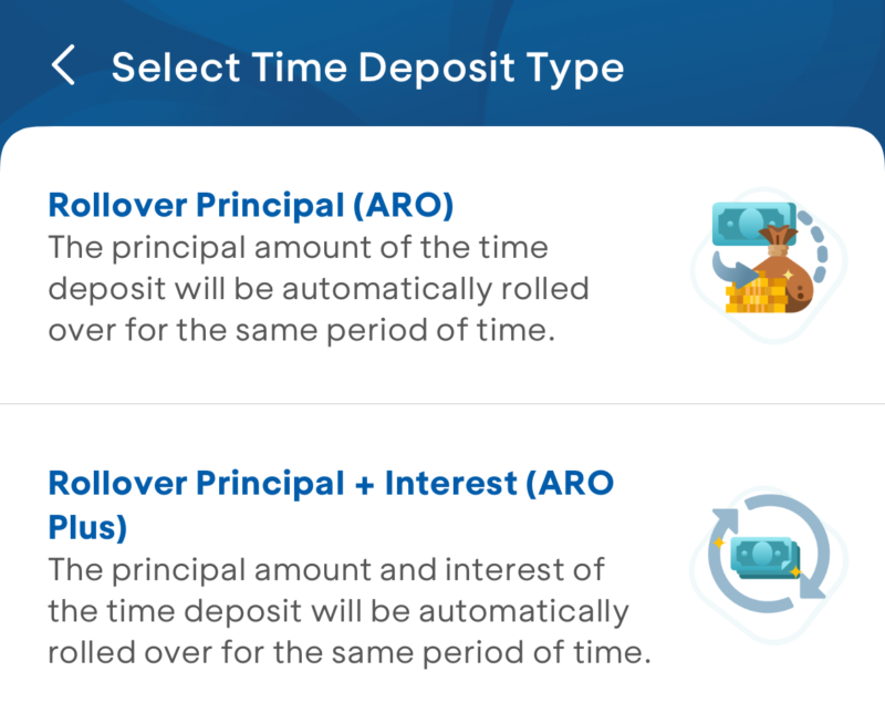 満期時の更新方法を ARO と ARO Plus の2種類から選ぶ